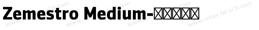 Zemestro Medium字体转换